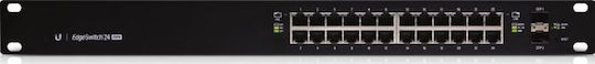 Ubiquiti EdgeSwitch 24 250W Managed L2 / L3 PoE+ Switch with 24 Gigabit (1Gbps) Ethernet Ports and 2 SFP Ports