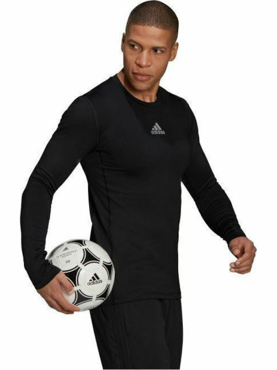 adidas TechFit Ανδρική Ισοθερμική Μακρυμάνικη Μπλούζα Μαύρη