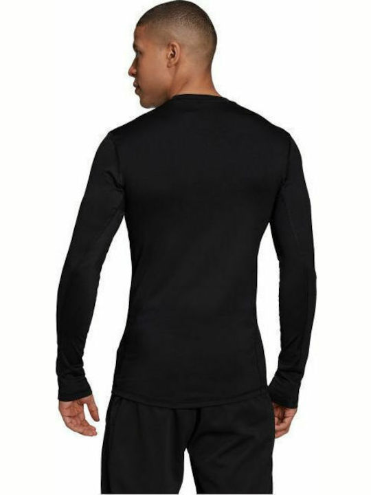 adidas TechFit Ανδρική Ισοθερμική Μακρυμάνικη Μπλούζα Μαύρη