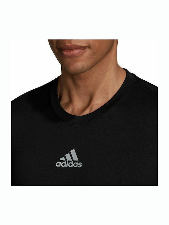 adidas TechFit Ανδρική Ισοθερμική Μακρυμάνικη Μπλούζα Μαύρη