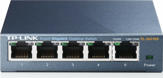 TP-LINK TL-SG105 Unmanaged L2 Switch with 5 Gigabit (1Gbps) Ethernet Ports