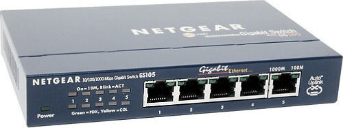 NetGear GS105GE Negestionat L2 Switch cu 5 Porturi Gigabit (1Gbps) Ethernet