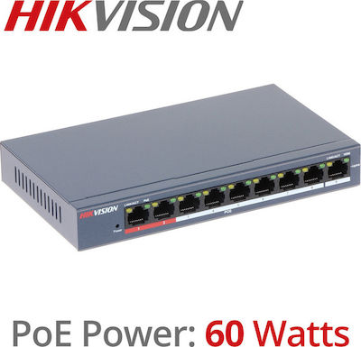 Hikvision DS-3E0109P-E/M(B) Negestionat L2 PoE+ Switch cu 9 Porturi Ethernet