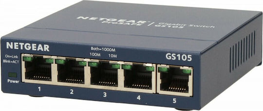 NetGear GS105GE Negestionat L2 Switch cu 5 Porturi Gigabit (1Gbps) Ethernet