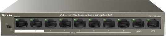 Tenda SG108 v1 Unverwaltet L2 Switch mit 8 Ports Gigabit (1Gbps) Ethernet