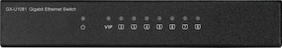 Asus GX-U1081 Managed L2 Switch με 8 Θύρες Gigabit (1Gbps) Ethernet