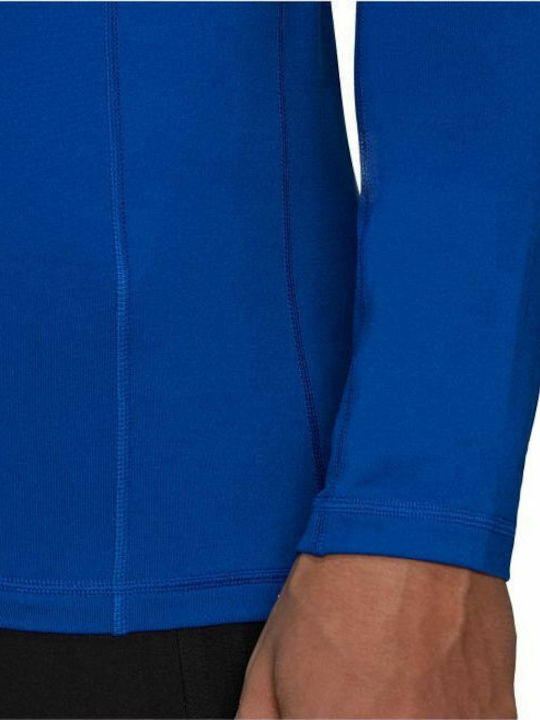 adidas Techfit Ανδρική Ισοθερμική Μακρυμάνικη Μπλούζα Μπλε