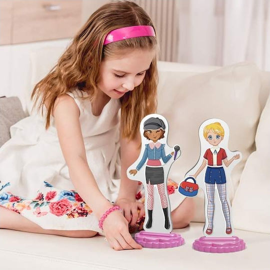 Quercetti Μαγνητικό Παιχνίδι Κατασκευών Magnetic Fashion Best Friends για Παιδιά 5+ Ετών