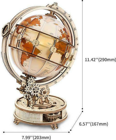 Robotime Παιχνίδι Κατασκευών Ξύλινo Luminous Globe για Παιδιά 14+ Ετών