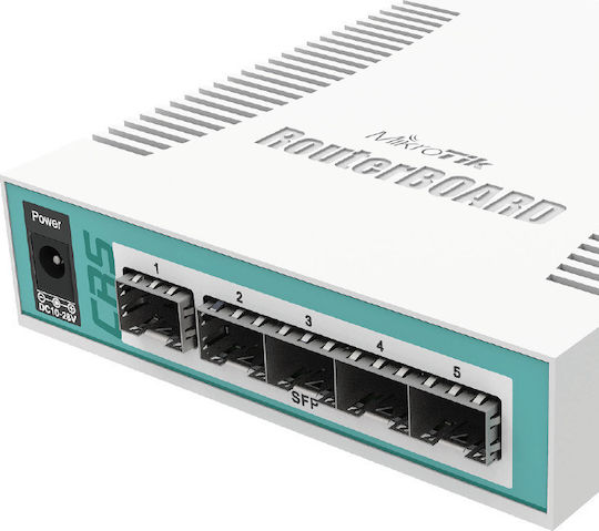MikroTik CRS106-1C-5S Unmanaged L2 PoE+ Switch with 1 Gigabit (1Gbps) Ethernet Port and 5 SFP Ports