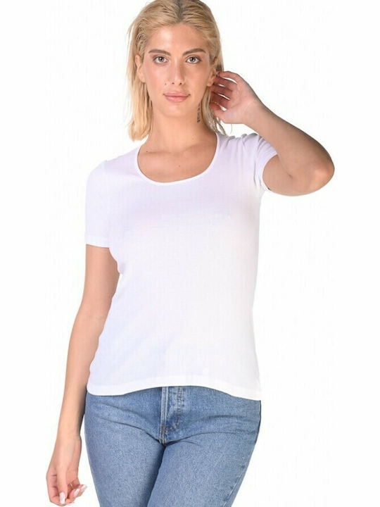 Women's Short Sleeve Cotton T-Shirt White 2Pack