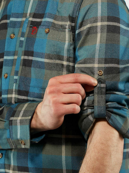 Fjallglim Langärmlig Flanell Hemd Geprüft Grün
