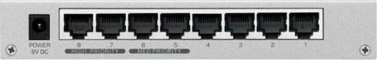 Zyxel GS-108B v3 Unmanaged L2 Switch με 8 Θύρες Gigabit (1Gbps) Ethernet