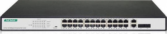 Digitus DN-95343 Unmanaged L2 PoE+ Switch με 26 Θύρες Ethernet και 2 SFP Θύρες