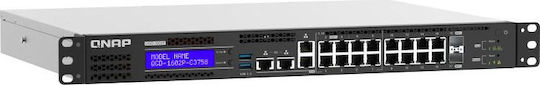 QNap QGD-1602P-C3558-8G Managed L2 PoE+ Switch with 16 Gigabit (1Gbps) Ethernet Ports and 2 SFP Ports