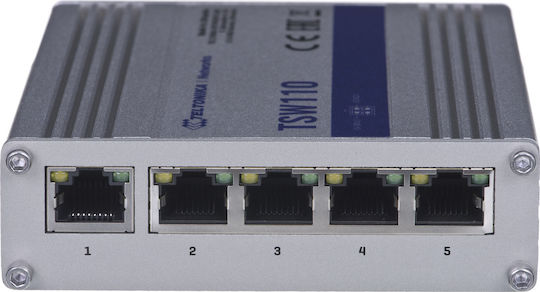 Teltonika TSW110 Unmanaged L2 Switch with 5 Gigabit (1Gbps) Ethernet Ports