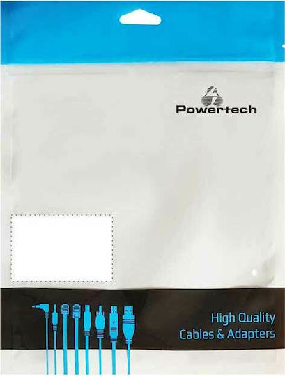 Powertech Regular USB 2.0 to micro USB Cable Μαύρο 5m CAB-U010 1τμχ