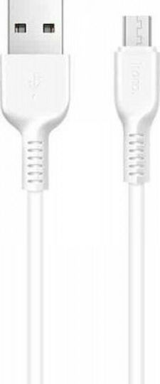 Hoco Regular USB 2.0 to micro USB Cable Λευκό 3m (X20 Flash)