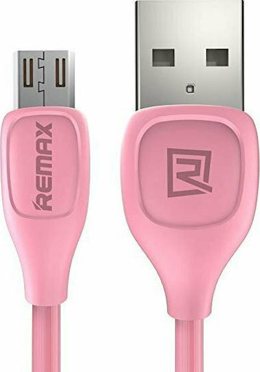 Remax Regular USB 2.0 to micro USB Cable Ροζ 1m (Lesu)