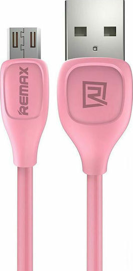 Remax Regular USB 2.0 to micro USB Cable Ροζ 1m (Lesu)