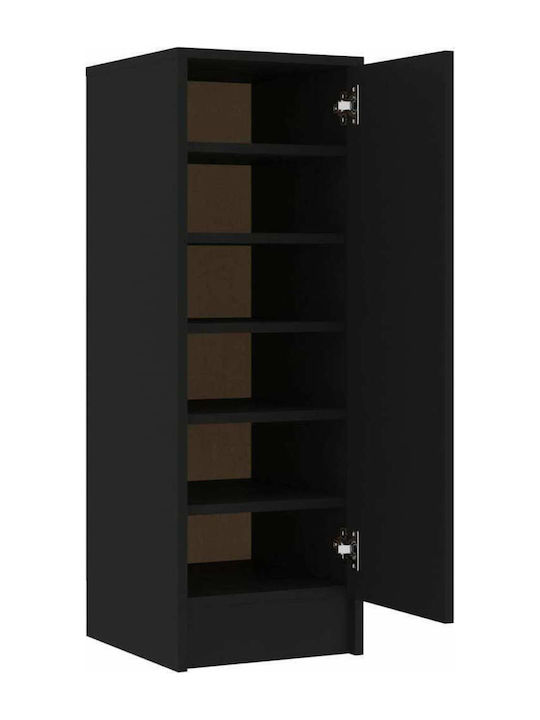 Holz Schuhschrank mit 6 Regalen Black L32xW35xH92cm