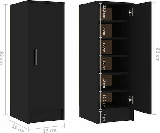vidaXL Holz Schuhorganisator Schrank M32xP35xH92cm