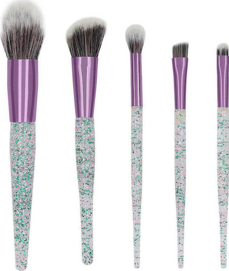 W7 Cosmetics Комплект с Четки за Грим от Синтетичен Косъм Stardust Set 5 Бройки