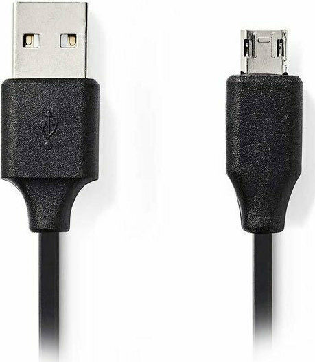 Nedis Regular USB 2.0 to micro USB Cable Μαύρο 1.0m (CCGP60500BK10)