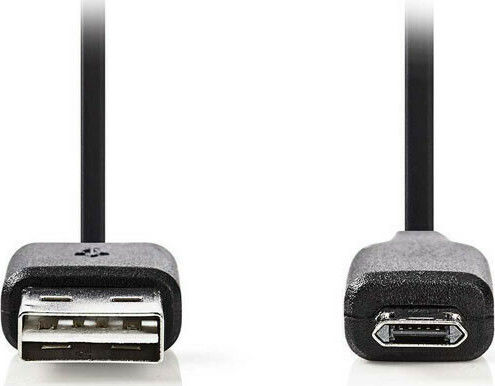 Nedis Regulat USB 2.0 spre micro USB Cablu Negru 0.5m (CCGP60500BK05) 1buc