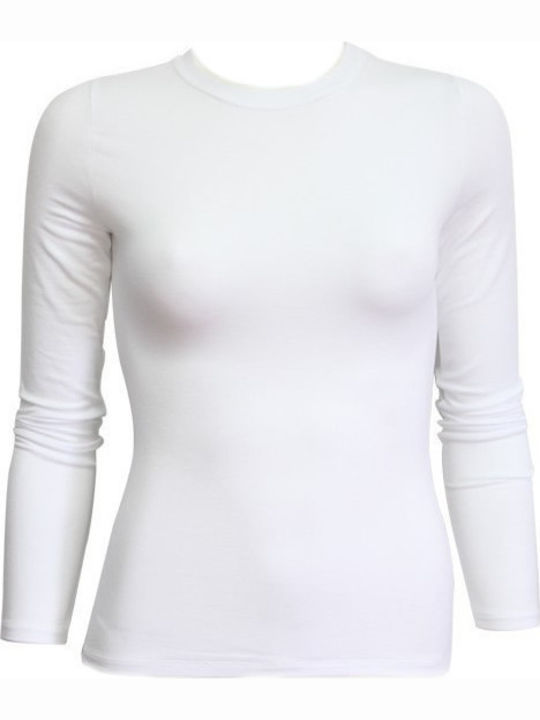 Minerva Langärmelig White Damen T-Shirt