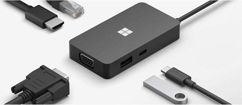 Microsoft Travel Hub USB-C Docking Station με HDMI PD Ethernet Μαύρο