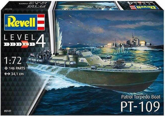 Revell Φιγούρα Μοντελισμού Πλοίο Patrol Torpedo PT-109 146 Κομματιών σε Κλίμακα 1:72 34.1εκ.