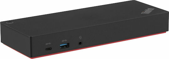 Lenovo ThinkPad Hybrid USB-A / USB-C Docking Station with HDMI/DisplayPort 4K PD Ethernet and Support for 2 Monitors Black