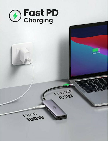 Ugreen CM511 USB-C Docking Station with HDMI 4K PD Silver