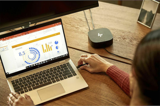 HP Universal G2 USB-A / USB-C Docking Station με HDMI/DisplayPort 4K PD Ethernet Μαύρο