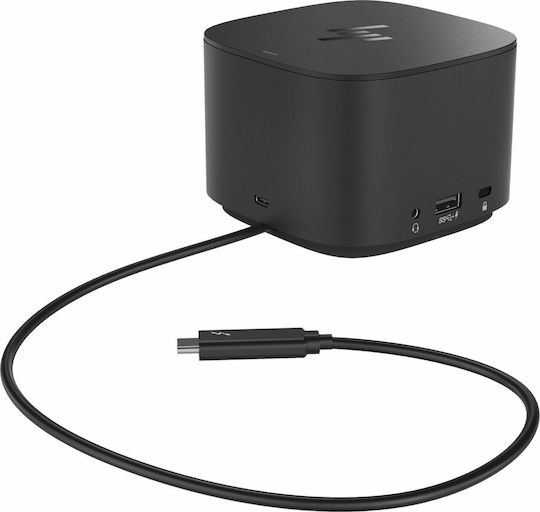 HP G2 Thunderbolt 3 Docking Station with DisplayPort 4K PD Ethernet and Support for 2 Monitors Black