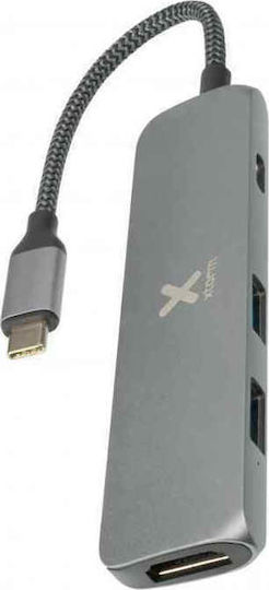 Xtorm MOB XWH03 USB-C Docking Station mit HDMI 4K PD Silber