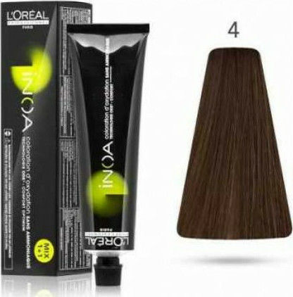 L'Oréal Professionnel Inoa Βαφή Μαλλιών Χωρίς Αμμωνία 4 Καστανό 60ml