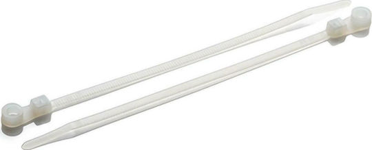 Powertech Cable Ties Plastic 200mm x 4mm in White Colour (50 pcs) (TIES-022)