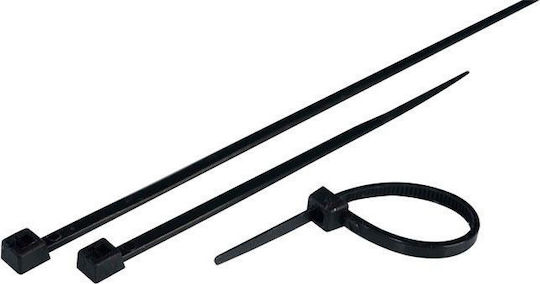SAS Δεματικά Καλωδίων Πλαστικά 200mmx2.5mm σε Μαύρο χρώμα (100τμχ) AK-KO-105