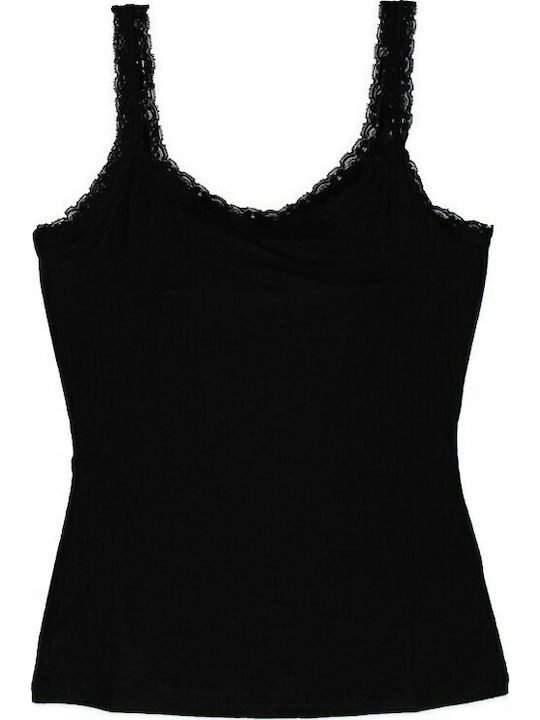 Fimelle Elegance Women's Sleeveless T-Shirt Black