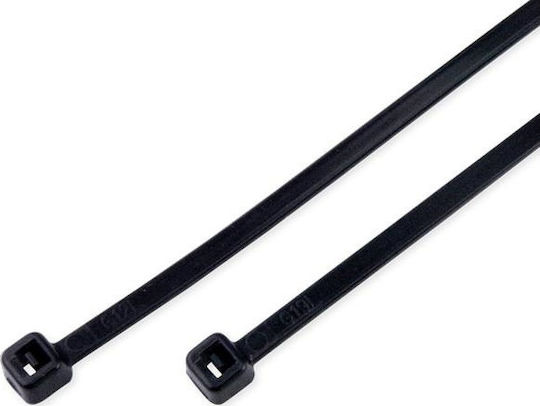 Benman Plastic Cable Ties 370mmx4.8mm in Black Colour 100pcs 70790