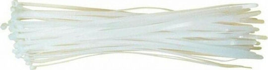 Sapiselco Kabelbinder Kunststoff 160mmx2.5mm in Weiß Farbe (100 Stück) sel.2.204