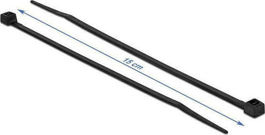 DeLock Cable Ties Plastic 150mm x 3.6mm in Black Colour (100 pcs) (19187)
