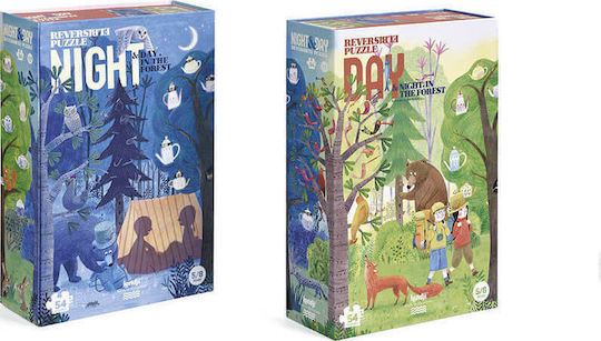 Kinderpuzzle Nacht und Tag im Wald für 5+ Jahre+ Jahre 54pcs Londji