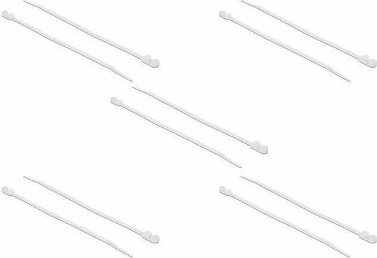 DeLock Δεματικά Καλωδίων Πλαστικά 160mmx4.8mm σε Λευκό χρώμα (10τμχ) (18944)