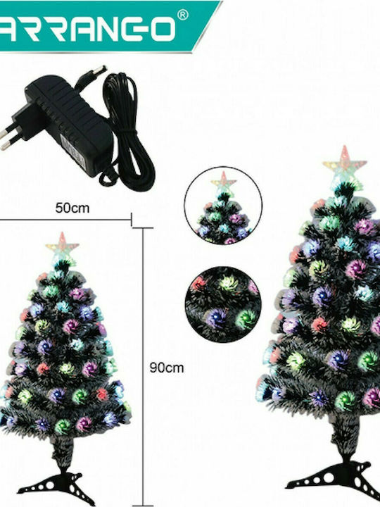 Christmas Tree Snowy 90pcs with Fiber Optic Lighting