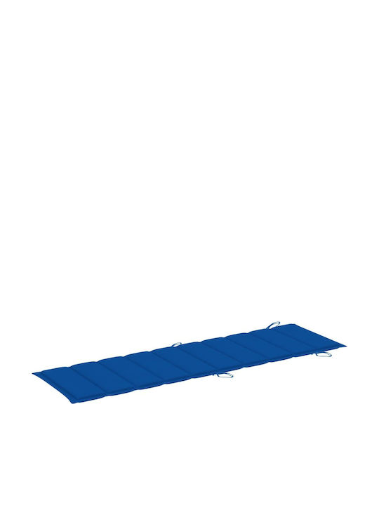 Liegestuhl Hölzernes mit Kissen Natural 2Stück 184x55x64cm.