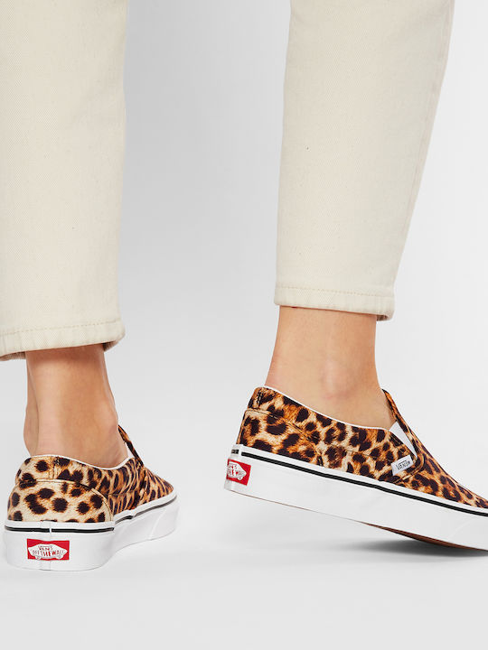 Leopard Classic Women's Canvas Slip-Ons Black/True White