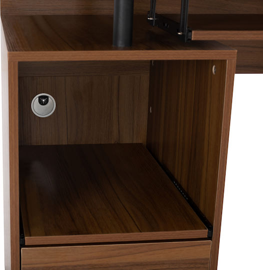Birou De Calculatoare Status Din Lemn Nuc 120x55x76cm